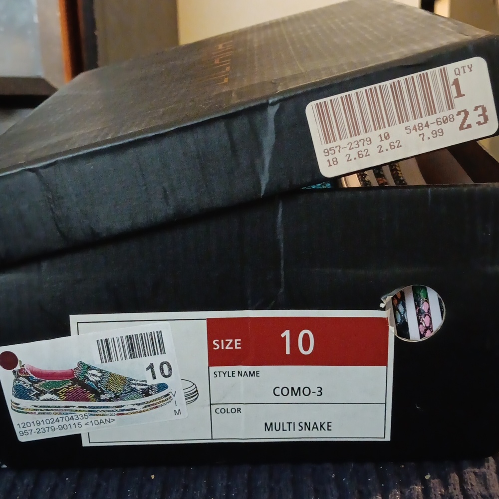 Lilian Multi Colored Snake Shoes Size 10 - Picture 9 of 9